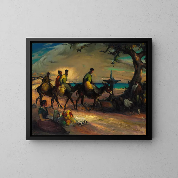 Die Straße zum Meer - Henry Keller — gerahmtes Bild an der Wand