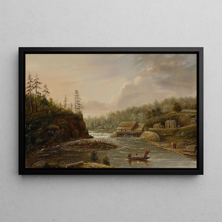Henry Lewis - Cheevers Mill on the St Croix River.webp