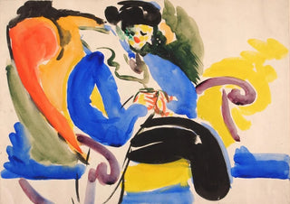 Henry Lyman Saen - Calligraphic 2 Woman on Chair.webp