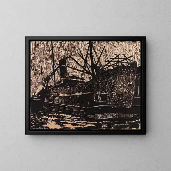 Liner und Schlepper - Henry Lyman Saen — gerahmtes Bild an der Wand