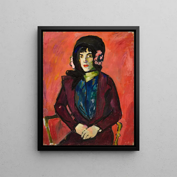 Portrait eines Mädchens - Henry Lyman Saen — gerahmtes Bild an der Wand