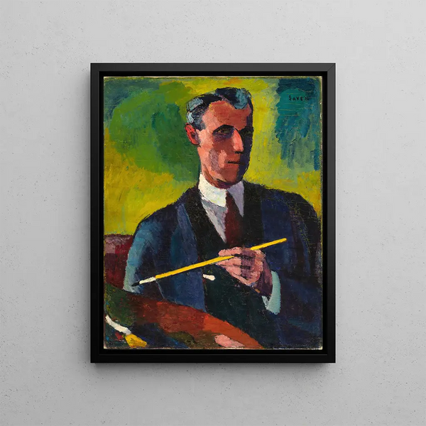 Selbstporträt - Henry Lyman Saen — gerahmtes Bild an der Wand