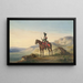 Soldat monté en terrain rocheux avec gardes au loin - Henry Martens — gerahmtes Bild an der Wand