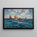 Fischer vor der Küste - Henry Moret — gerahmtes Bild an der Wand