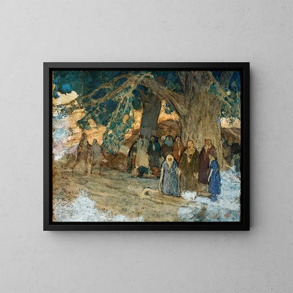Er hat die Kranken geheilt - Henry Ossawa Tanner — gerahmtes Bild an der Wand