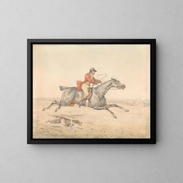 Par l'enfer, atteins la Terre - Henry Thomas Alken — gerahmtes Bild an der Wand