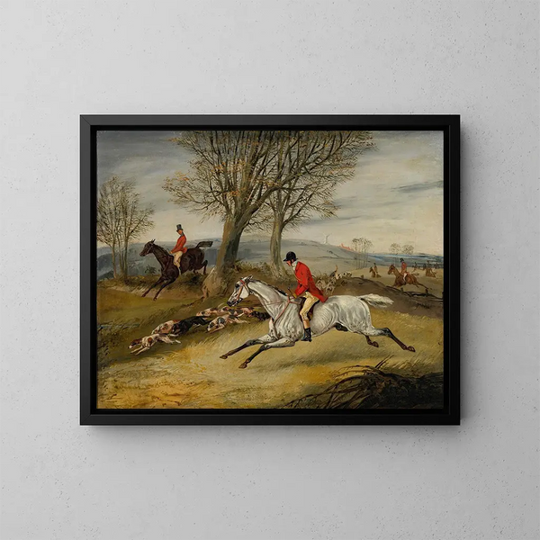 Jagd auf die Hetzjagd - Henry Thomas Alken — gerahmtes Bild an der Wand