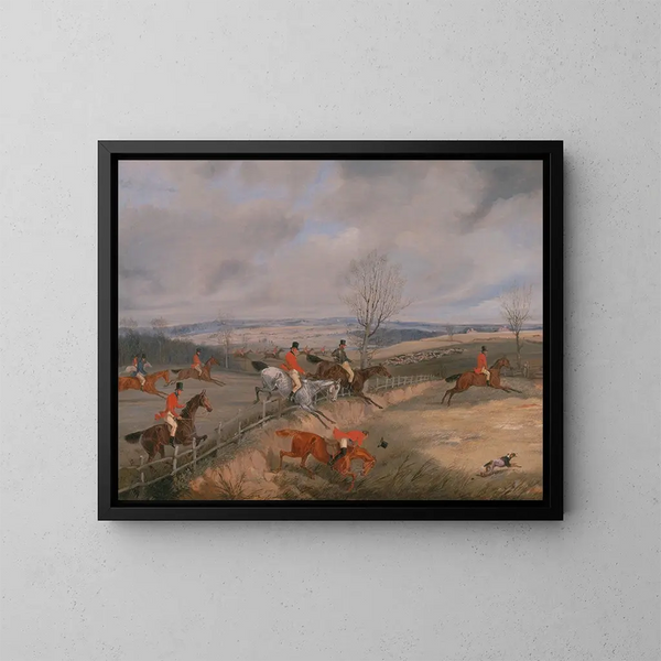 Jagdszene gezeichnet auf dem Cover - Henry Thomas Alken — gerahmtes Bild an der Wand