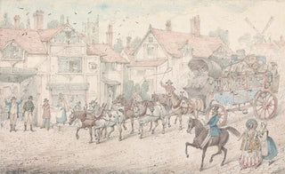Henry Thomas Alken - Mr Jorrockss Surprize on Seeing the Paris Diligence My Vig Heres Wombwells Wildbeast show.webp