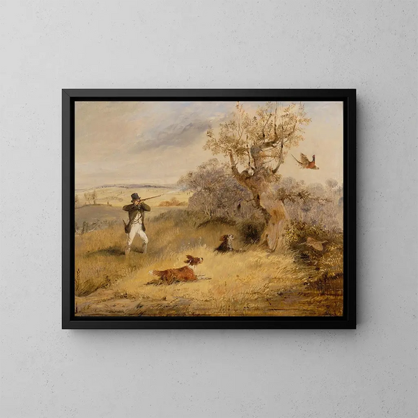 Tir au faisan - Henry Thomas Alken — gerahmtes Bild an der Wand