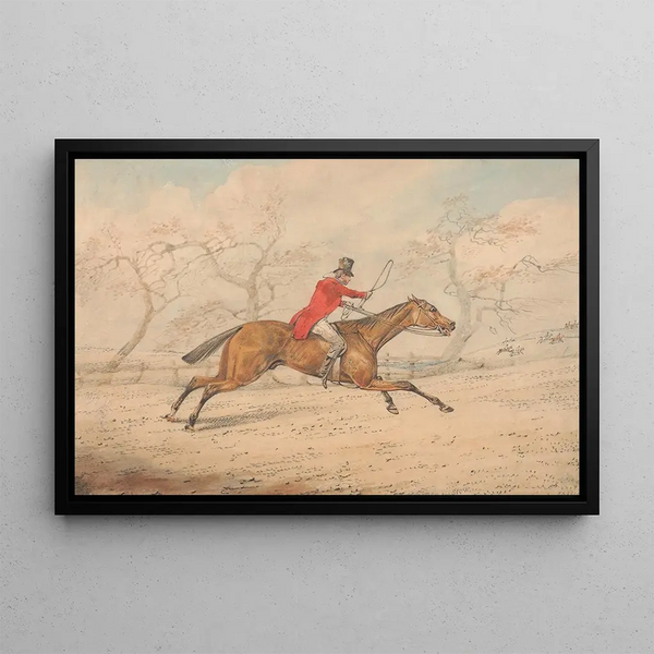 "Plutôt Trop Lent" - Henry Thomas Alken — gerahmtes Bild an der Wand