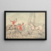 Der toten Jäger, der einen Fuchs in die Luft hält - Henry Thomas Alken — gerahmtes Bild an der Wand