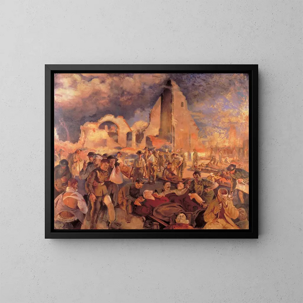 Eine fortschrittliche Pflegeeinrichtung in Frankreich 1918 - Henry Tonks — gerahmtes Bild an der Wand