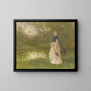 Neben dem Seerosenteich - Henry Towneley Green — gerahmtes Bild an der Wand