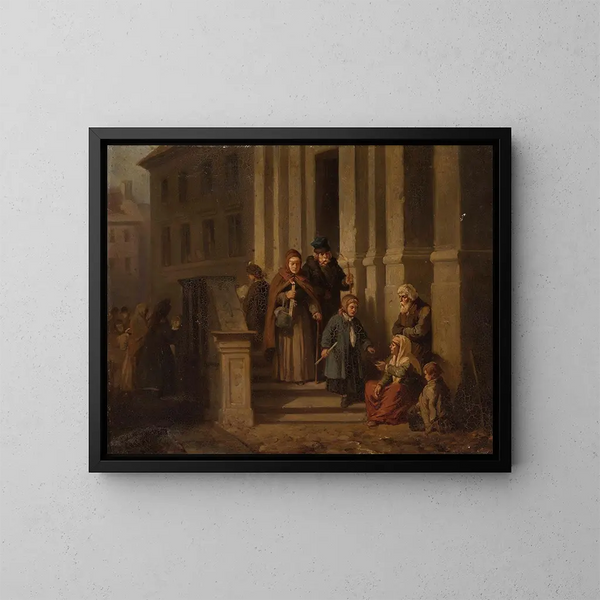 vor der Kirche - Henryk Pillati — gerahmtes Bild an der Wand