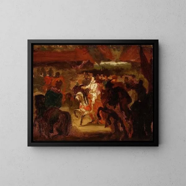 Eingang von Heinrich de Valois in Krakau (Skizze) - Henryk Rodakowski — gerahmtes Bild an der Wand