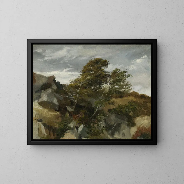 Landschaft von Bortniki am Dnjestr-Fluss - Henryk Rodakowski — gerahmtes Bild an der Wand