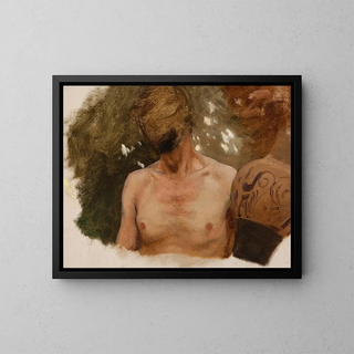 Henryk Siemiradzki - Study of the Bust of a Naked Youth with a Vase.webp