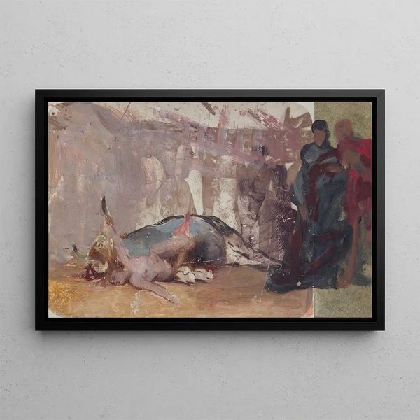 Studie für das Gemälde Christian Dirce - Henryk Siemiradzki — gerahmtes Bild an der Wand