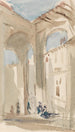 Figuren in einer orientalischen Säulenhalle - Hercules Brabazon Brabazon — Ansicht des Kunstwerks