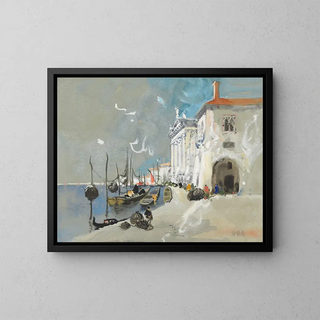 Korb mit Fisch, Chioggia, südlich von Venedig - Hercules Brabazon Brabazon — gerahmtes Bild an der Wand