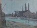 Landschaftsgemälde mit Industriegebäuden am Flussufer - Hercules Brabazon Brabazon — Ansicht des Kunstwerks