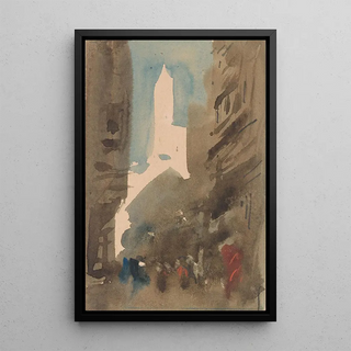 Hercules Brabazon Brabazon - Street Scene with White Tower.webp