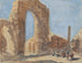 Die Moschee Quwwat-ul-Islam und die eiserne Säule in Delhi im Komplex des Qûtb Minâr - Hercules Brabazon Brabazon — Ansicht des Kunstwerks
