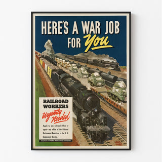 Here’s a War Job for You! 1944 - Affiche Vintage Seconde Guerre Mondiale