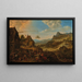 Rheinisches Landschaftsbild mit Dorffest - Herman Saftleven — gerahmtes Bild an der Wand