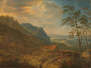 Landschaft mit Berg und Bauernhof - Herman Saftleven — Ansicht des Kunstwerks