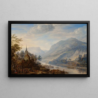Herman Saftleven - View of the Rhine at Reineck.webp
