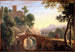 Italienisches Landschaftsgemälde mit Brücke - Herman van Swanevelt — Ansicht des Kunstwerks