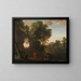 Landschaft mit der Taufe des Eunuchen - Herman van Swanevelt — gerahmtes Bild an der Wand