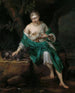 Eine Frau mit einem Hund - Herman van der Mijn — Ansicht des Kunstwerks