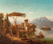 Landschaft Norditaliens, wahrscheinlich der Comer See - Hermann August Krüger — Ansicht des Kunstwerks