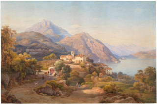 Hermann David Salomon Corrodi - A Summer Evening at the Lago Maggiore.webp
