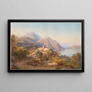 Hermann David Salomon Corrodi - A Summer Evening at the Lago Maggiore.webp