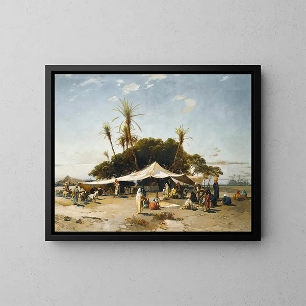 Ein Lager in der Wüste - Hermann David Salomon Corrodi — gerahmtes Bild an der Wand