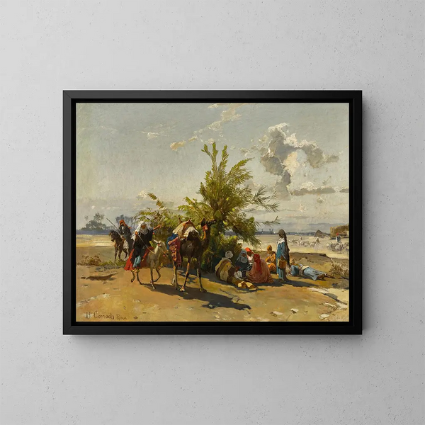 Campement - Hermann David Salomon Corrodi — gerahmtes Bild an der Wand