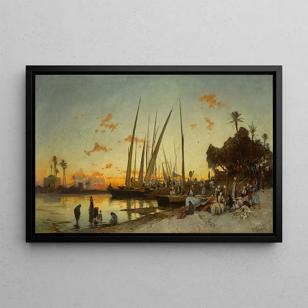 Hermann David Salomon Corrodi - Feluccas on the Nile.webp