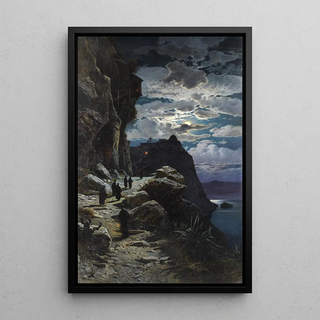 Hermann David Salomon Corrodi - Gang der Mnche zum Bergkloster Athos.webp