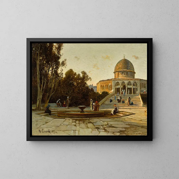 Der Kuppel des Felsens in Jerusalem - Hermann David Salomon Corrodi — gerahmtes Bild an der Wand