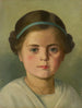 Portrait eines Mädchens mit einem blauen-grünen Band in den Haaren - Hermann Eder — Ansicht des Kunstwerks