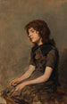 Eine junge sitzende Mädchen - Hermann Giesel — Ansicht des Kunstwerks