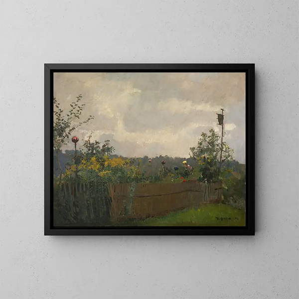 Garten der Bauern am Chiemsee - Hermann Groeber — gerahmtes Bild an der Wand
