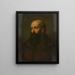Buste eines Kapuziner-Mönchs - Hermann Götz — gerahmtes Bild an der Wand