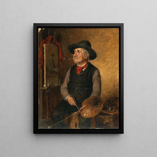 Ein Maler am Staffelei - Hermann Kern — gerahmtes Bild an der Wand