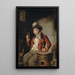 Buveur de vin dans la cave à tonneaux - Hermann Kern — gerahmtes Bild an der Wand