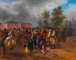 Abfahrt der Wiener Freiwilligen im Jahr 1849 - Hermann Kowalski — Ansicht des Kunstwerks